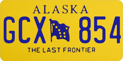 AK license plate GCX854