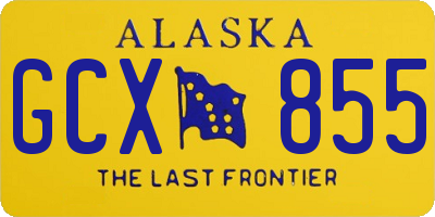 AK license plate GCX855