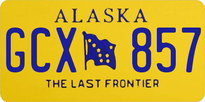 AK license plate GCX857