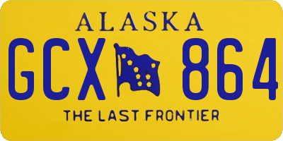 AK license plate GCX864