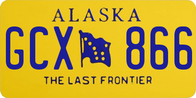 AK license plate GCX866