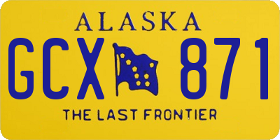 AK license plate GCX871