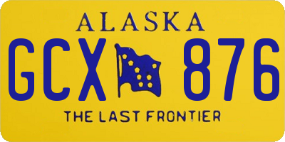 AK license plate GCX876
