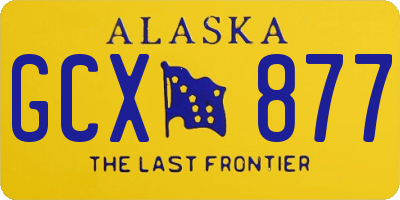 AK license plate GCX877