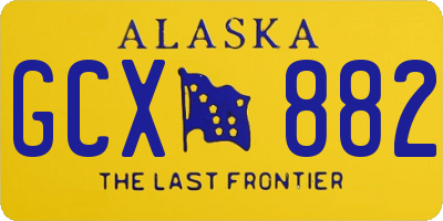 AK license plate GCX882