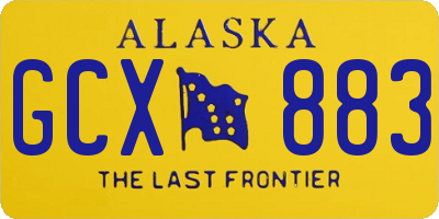 AK license plate GCX883