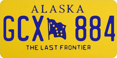 AK license plate GCX884