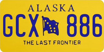 AK license plate GCX886