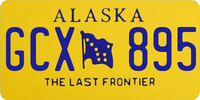 AK license plate GCX895