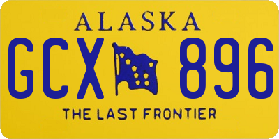 AK license plate GCX896