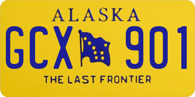 AK license plate GCX901
