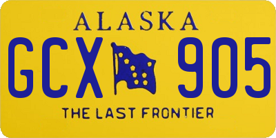 AK license plate GCX905