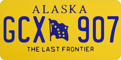 AK license plate GCX907