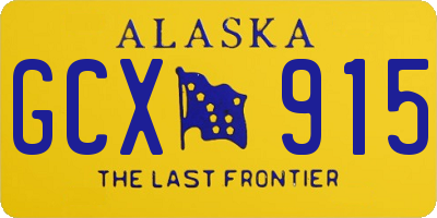 AK license plate GCX915