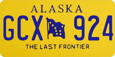 AK license plate GCX924