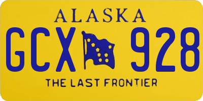 AK license plate GCX928