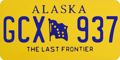 AK license plate GCX937