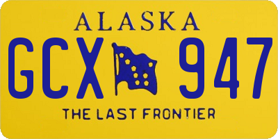 AK license plate GCX947