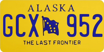 AK license plate GCX952