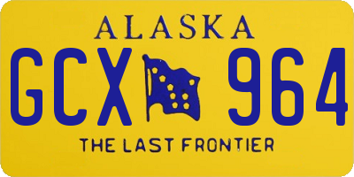 AK license plate GCX964
