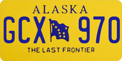 AK license plate GCX970