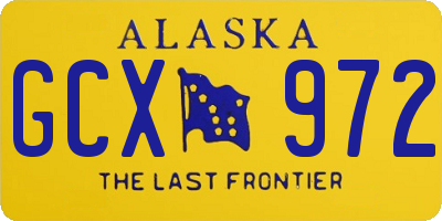AK license plate GCX972