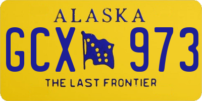 AK license plate GCX973