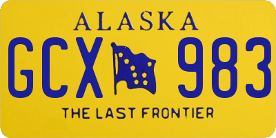 AK license plate GCX983