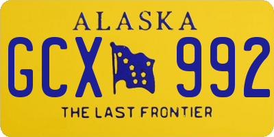 AK license plate GCX992
