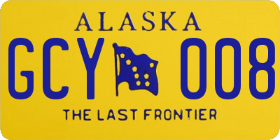 AK license plate GCY008