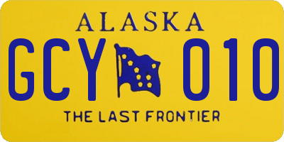 AK license plate GCY010
