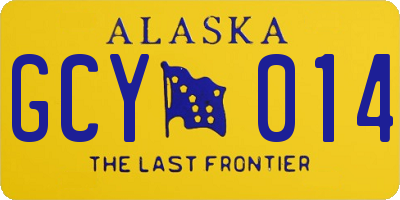 AK license plate GCY014
