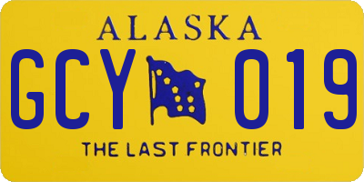 AK license plate GCY019