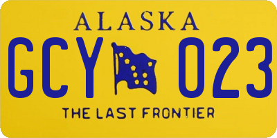 AK license plate GCY023
