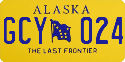 AK license plate GCY024