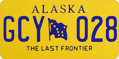 AK license plate GCY028