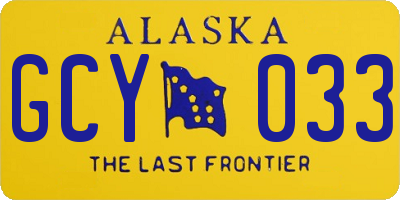 AK license plate GCY033