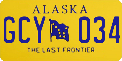 AK license plate GCY034