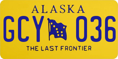 AK license plate GCY036