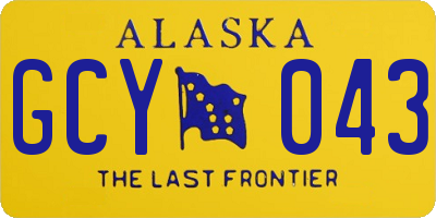 AK license plate GCY043