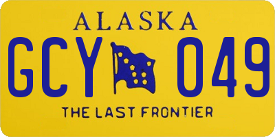 AK license plate GCY049