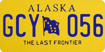 AK license plate GCY056