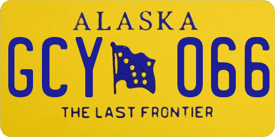 AK license plate GCY066