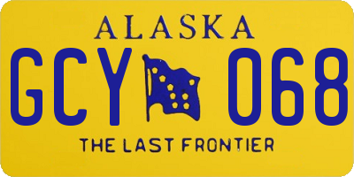 AK license plate GCY068
