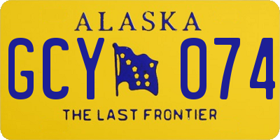 AK license plate GCY074