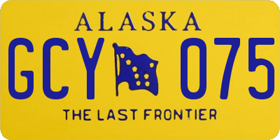 AK license plate GCY075