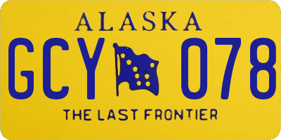 AK license plate GCY078