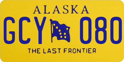 AK license plate GCY080