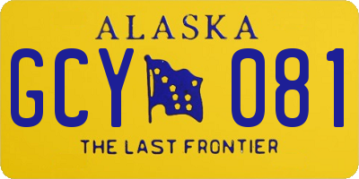 AK license plate GCY081