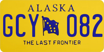 AK license plate GCY082